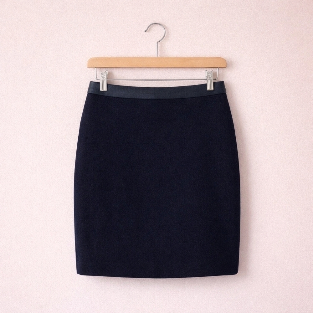 Club Monaco Leather Trim Mini Skirt Size 4